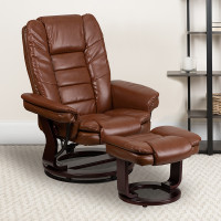Flash Furniture BT-7818-VIN-GG Vintage Leather Recliner in Brown